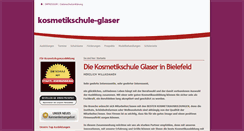 Desktop Screenshot of kosmetikschulen-glaser.de