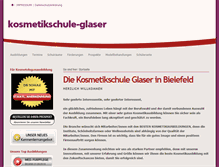 Tablet Screenshot of kosmetikschulen-glaser.de